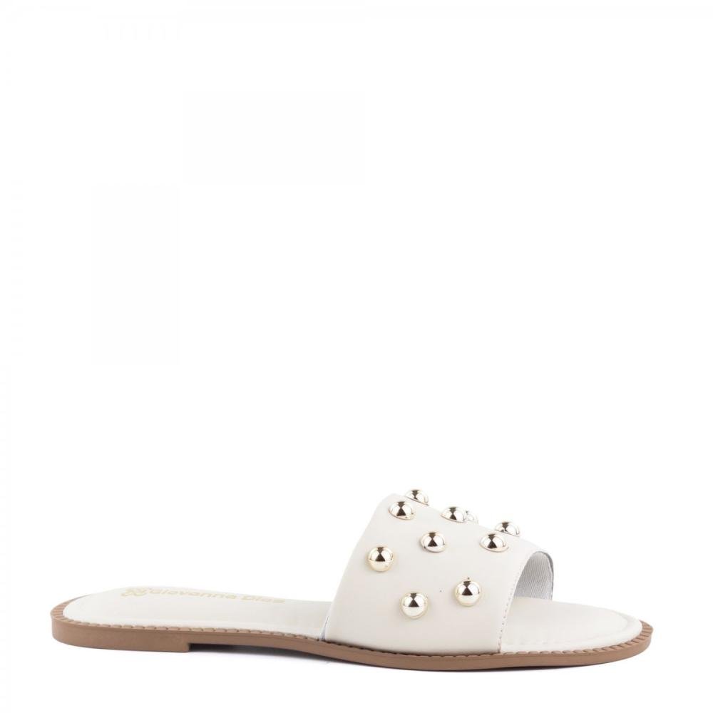 Rasteirinha Slide Tachas Casual Giovanna Dias Feminina