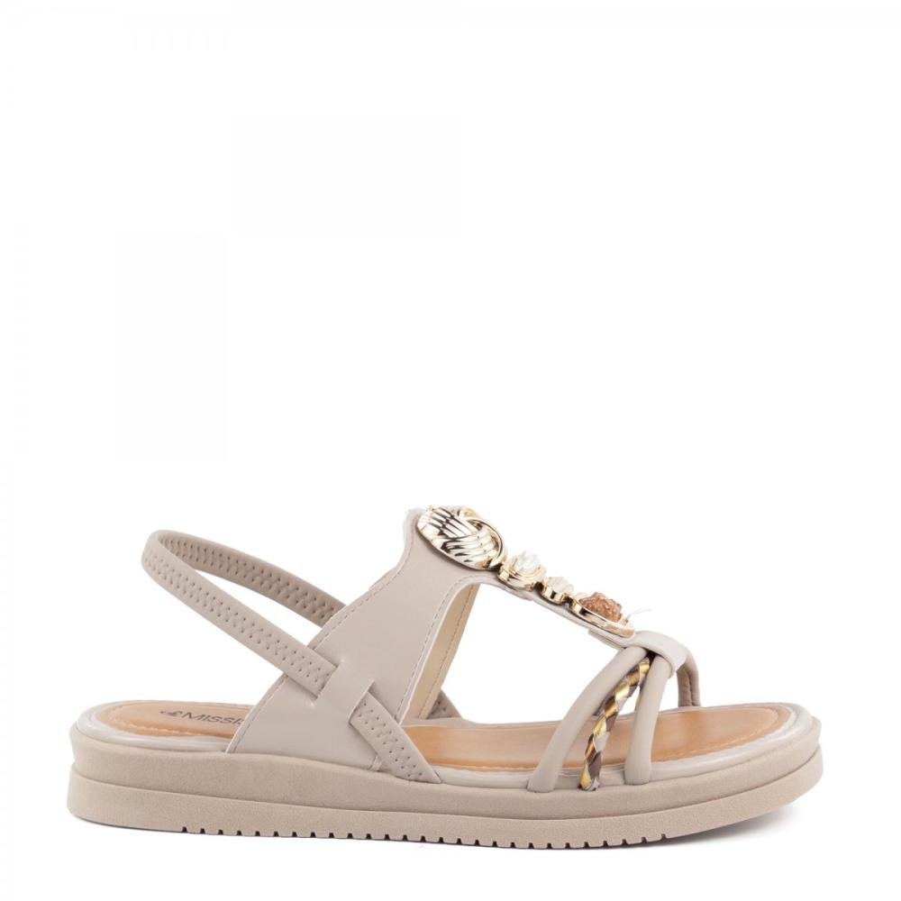 Sandália Casual Pedraria Mississipi Feminina