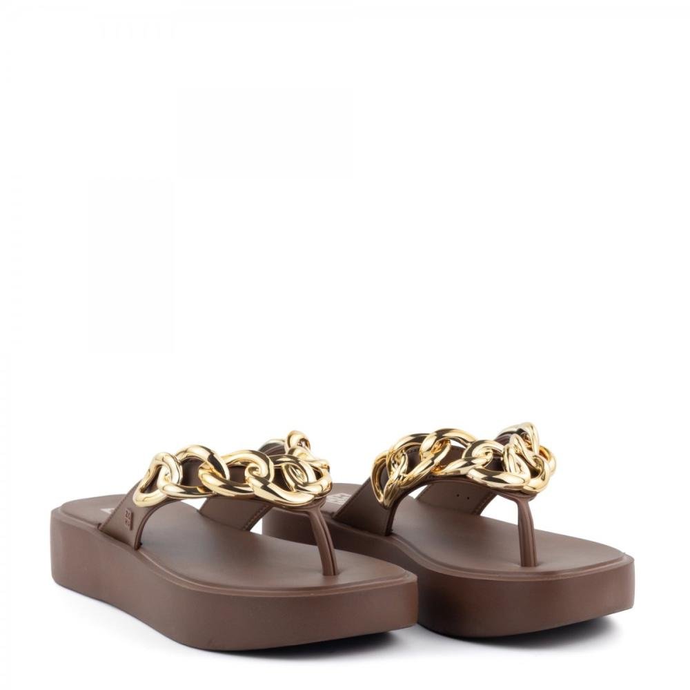 Tamanco Casual Corretes Zaxy Feminino Marrom 3