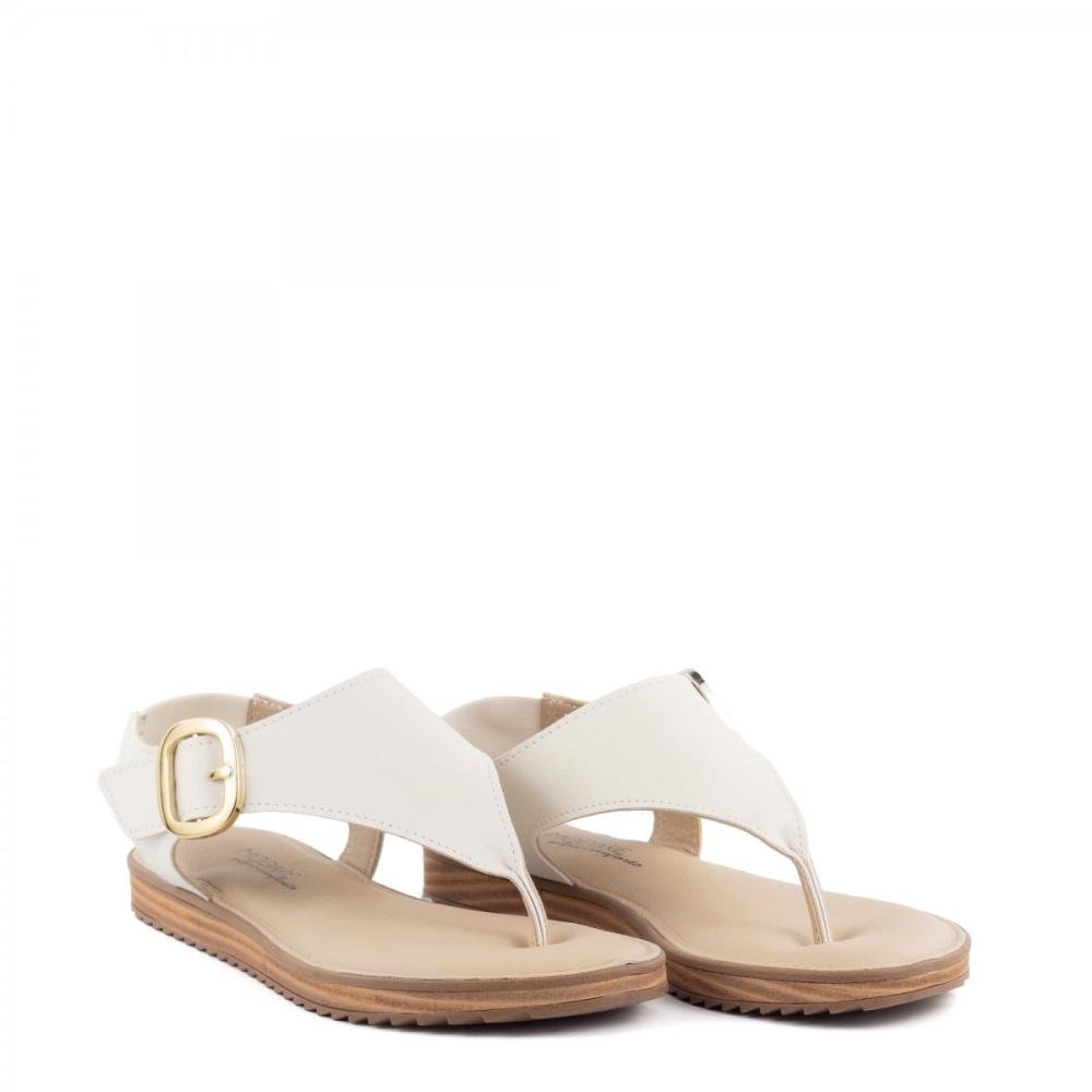 Sandália Dedo Fivela Modare Ultraconforto Feminina Off White 3