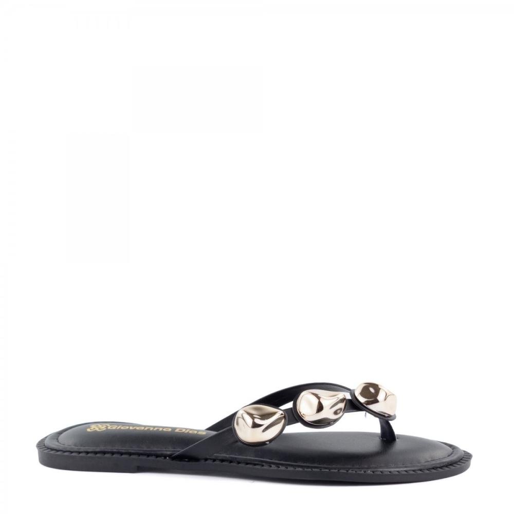 Rasteirinha Dedo Pedras Casual Giovanna Dias Feminina