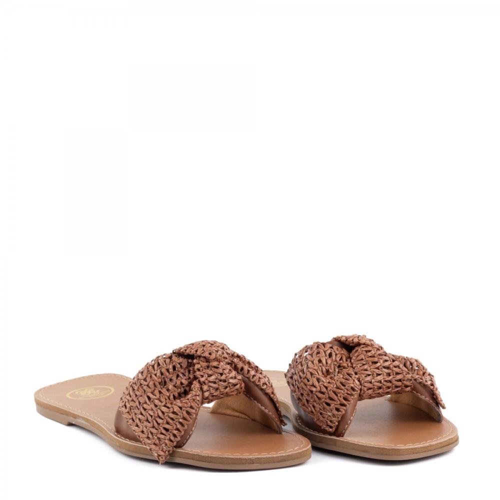 Rasteirinha Laço Casual Giovanna Dias Feminina Marrom 3