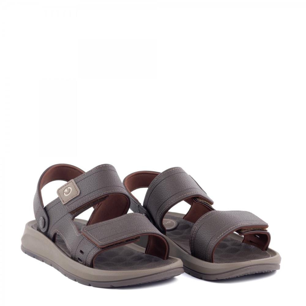 Sandália Papete Ajustável Cartago Masculina Café 5