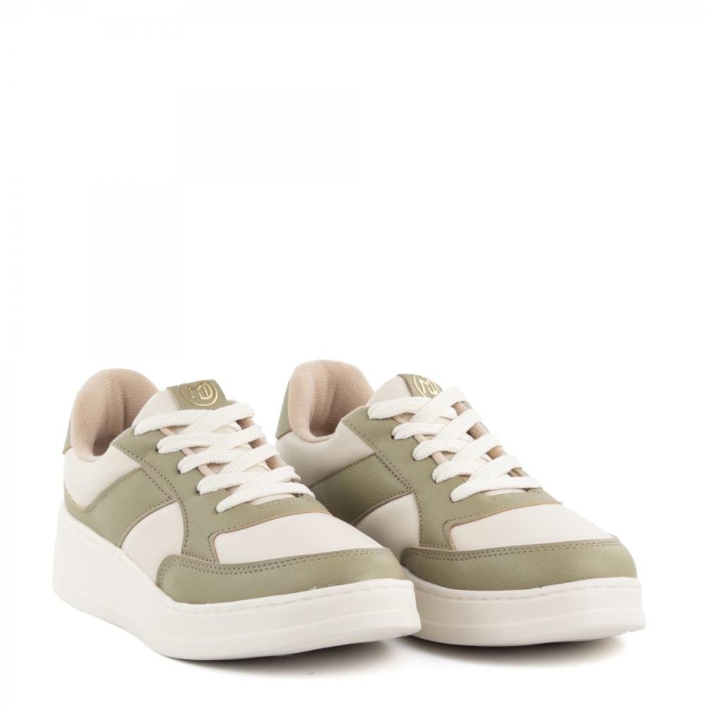 Tênis Casual Conforto Modare Feminino Off White/Verde 3