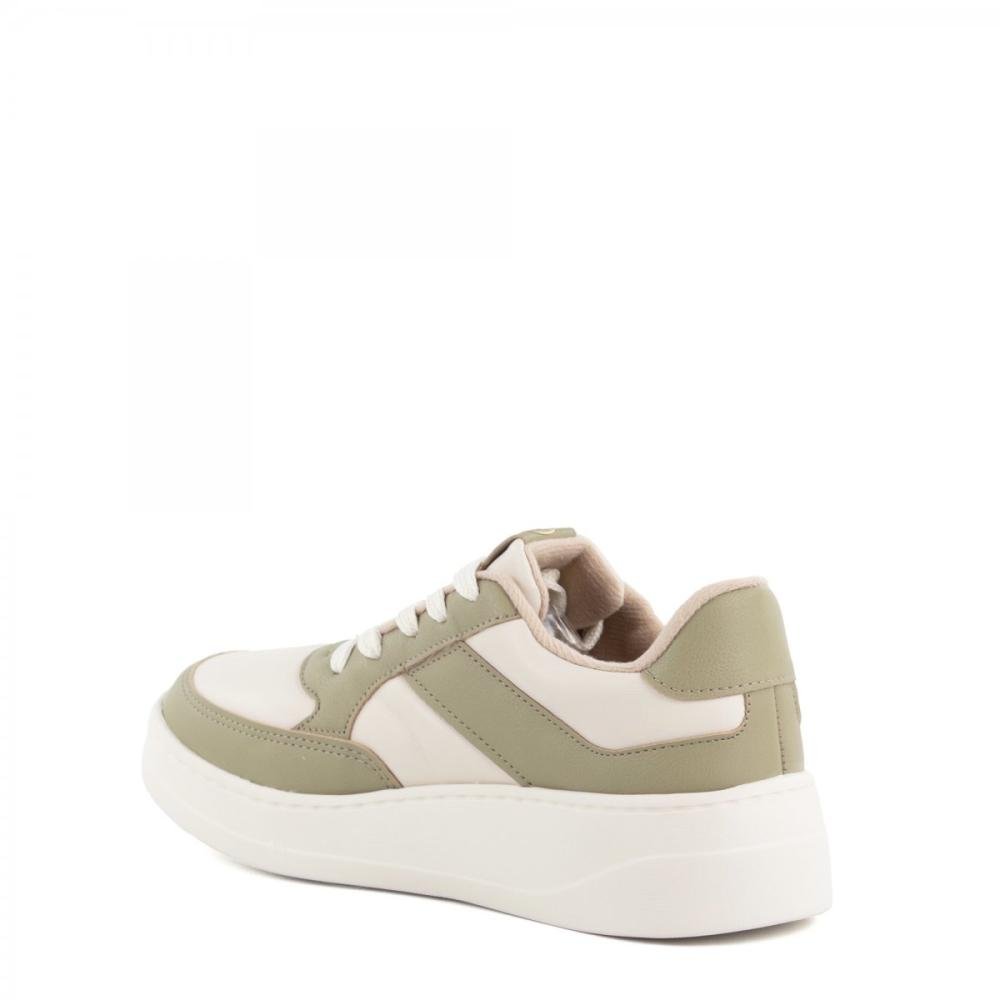 Tênis Casual Conforto Modare Feminino Off White/Verde 4