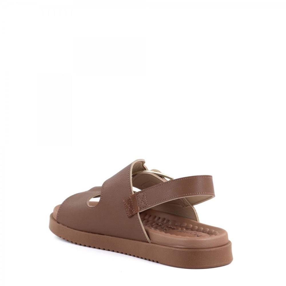 Sandália Papete Conforto Fivela Modare Feminina Marrom 5