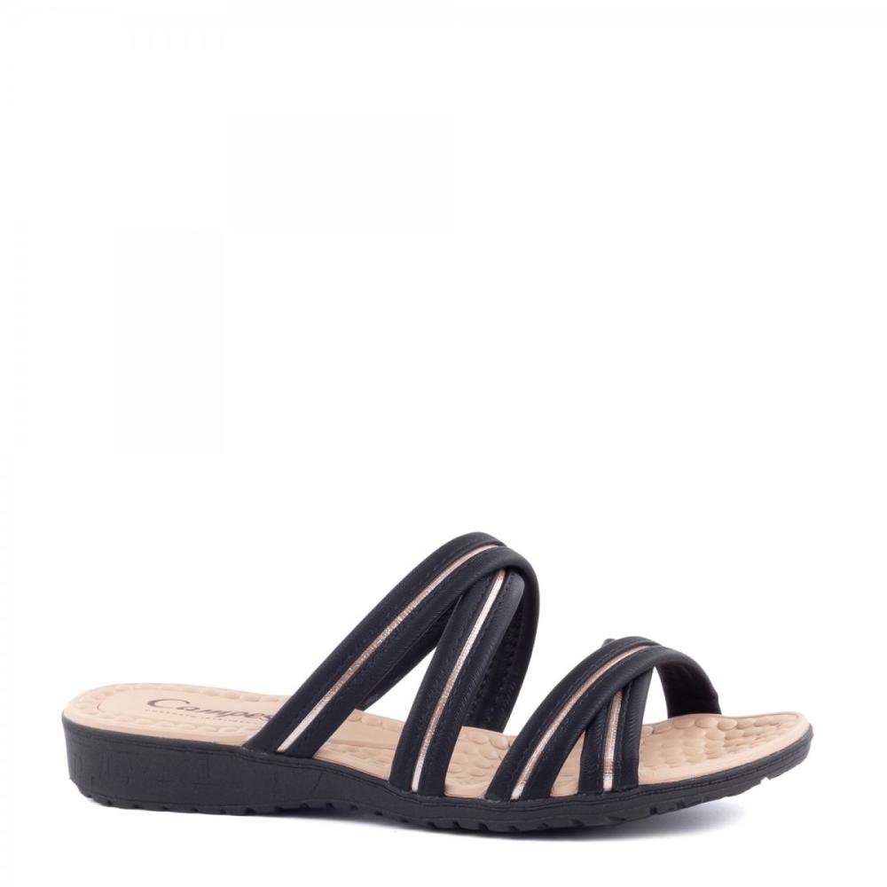 Tamanco Tiras Cruzadas Palmilha Comfort Campesí Feminino