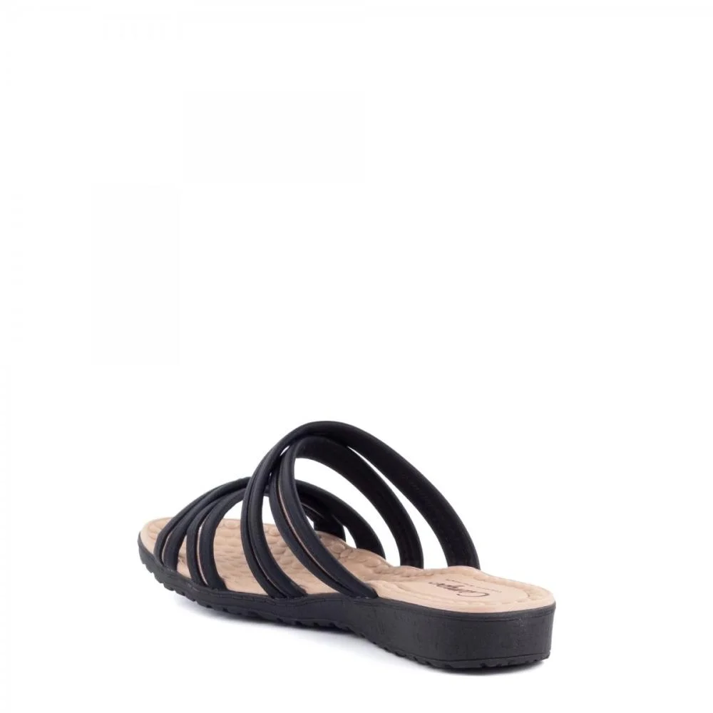 Tamanco Tiras Cruzadas Palmilha Comfort Campesí Feminino Preto 4