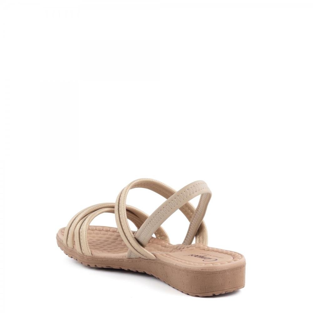 Sandália Palmilha Massageadora Campesí Feminina Bege 4