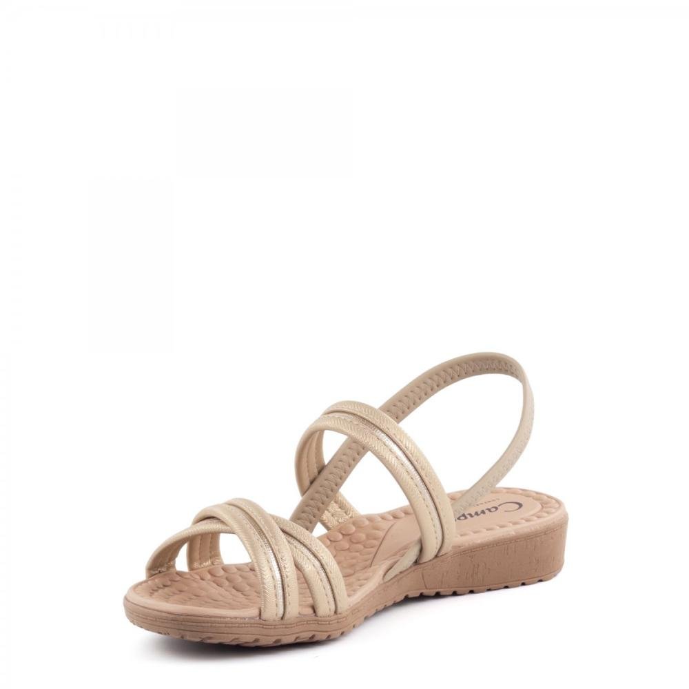 Sandália Palmilha Massageadora Campesí Feminina Bege 5