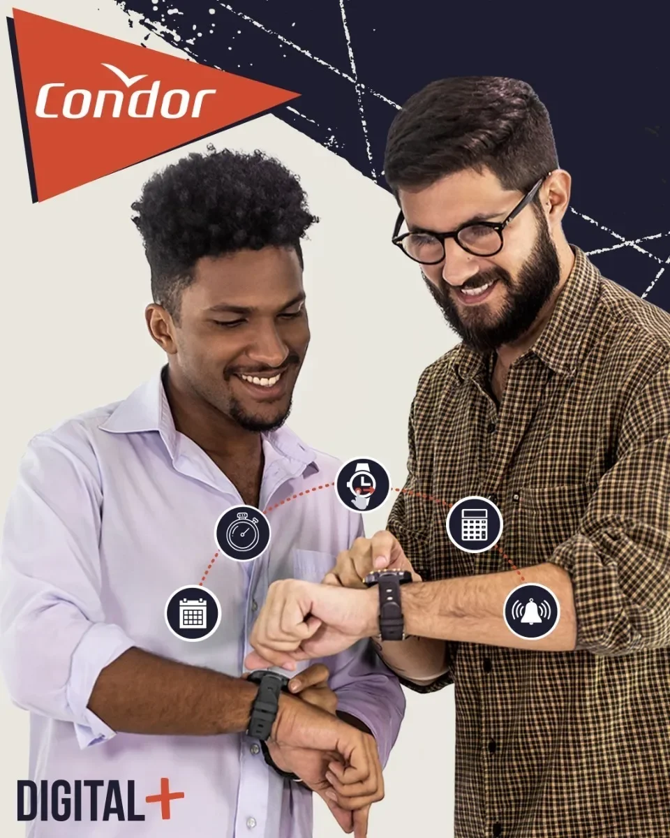 Relógio de Pulso Condor Masculino Digital Prata Calendário COKW05CAA/8C Prata 2