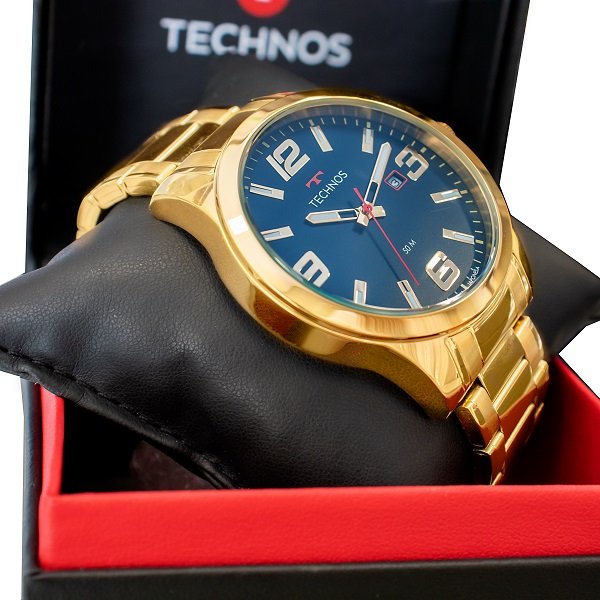 Relógio de Pulso Masculino Technos Analógico Dourado 2115MPIS/4A Dourado 4