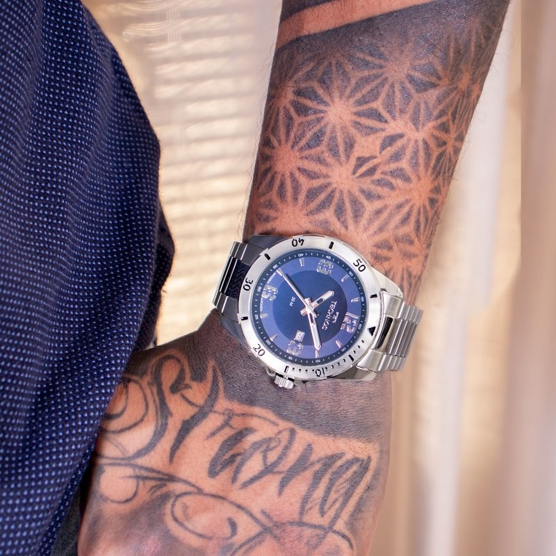 Relógio Masculino Technos Analógico Prata Militar À Prova d'Água 2115MYN/1A Calendário Prata 5