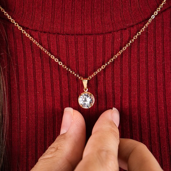 Relógio Champion Feminino Analógico Dourado CN27590X Colar e Brincos Dourado 6