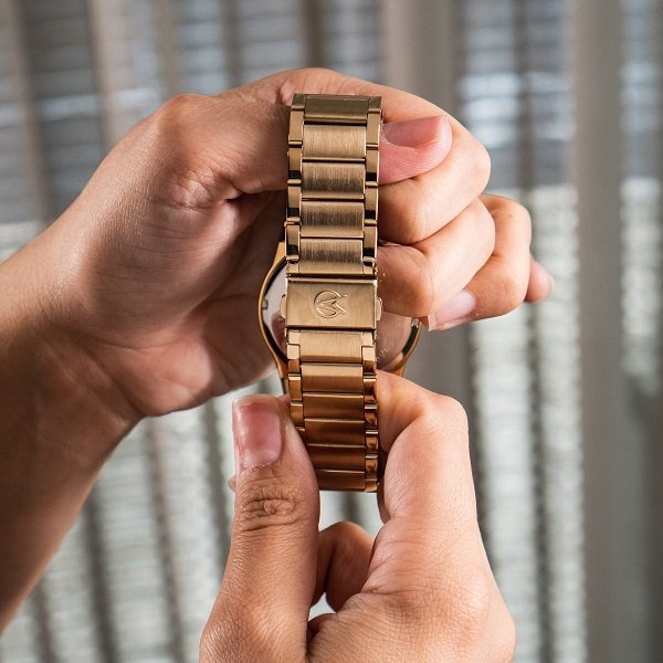 Relógio Champion Feminino Analógico Dourado CN27590X Colar e Brincos Dourado 7