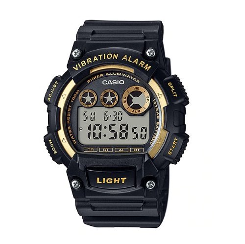 Relógio Casio Masculino Preto Digital Prova D´Água W-735H-1A2VDF Garantia De Um Ano