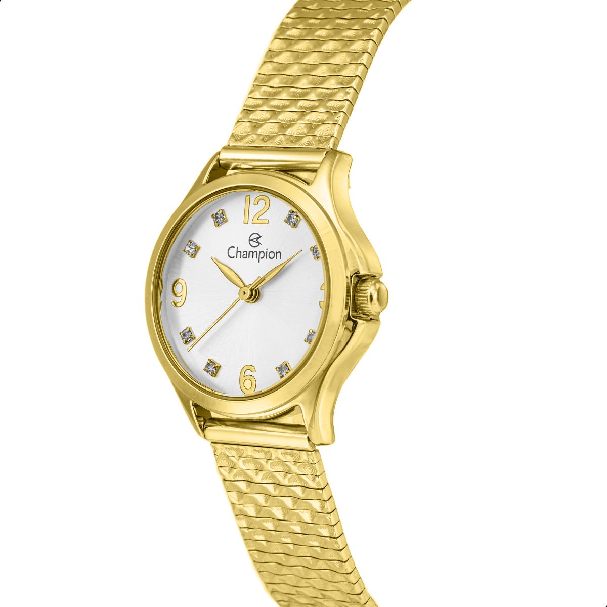 Relógio Feminino Champion Analógico Dourado Pequeno CF24117H + Colar e Brincos Dourado 8