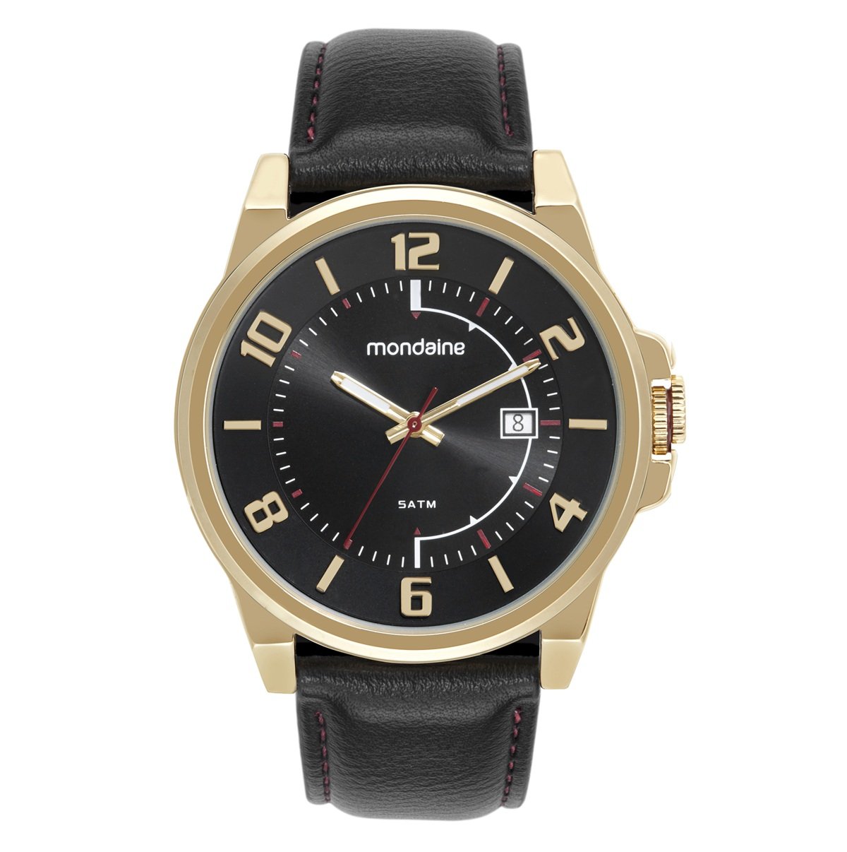 Relógio Masculino Mondaine Casual Couro Calendário 32537GPMVDH1