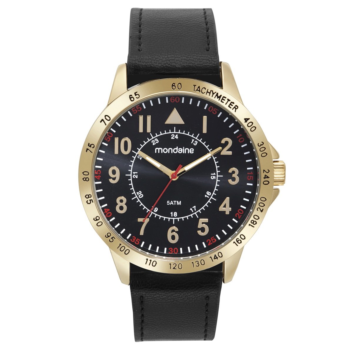 Relógio Masculino Mondaine Casual Couro Preto 99666GPMVDH2