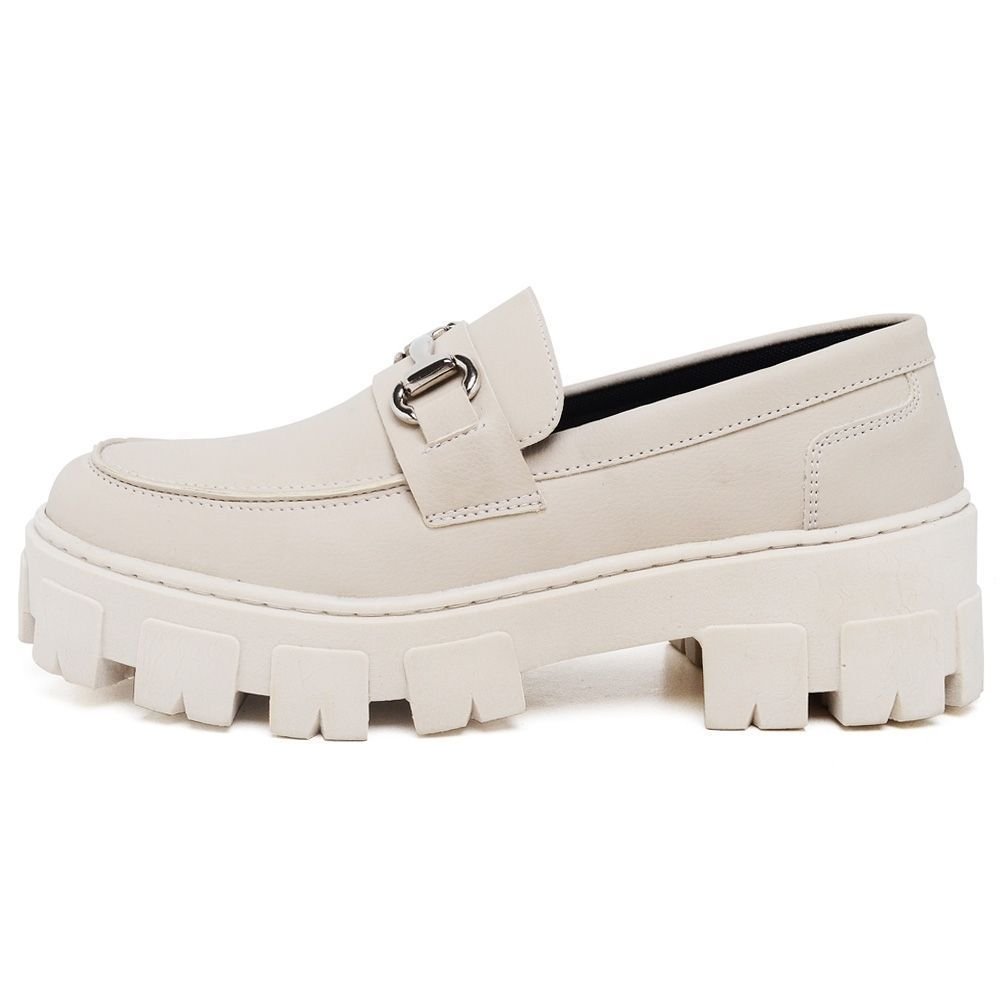 Sapato Mocassim Feminino Okford DUBUY 1412FG Branco 3