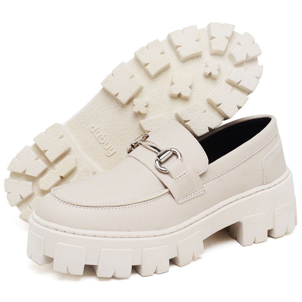 Sapato Mocassim Feminino Okford DUBUY 1412FG Branco 4