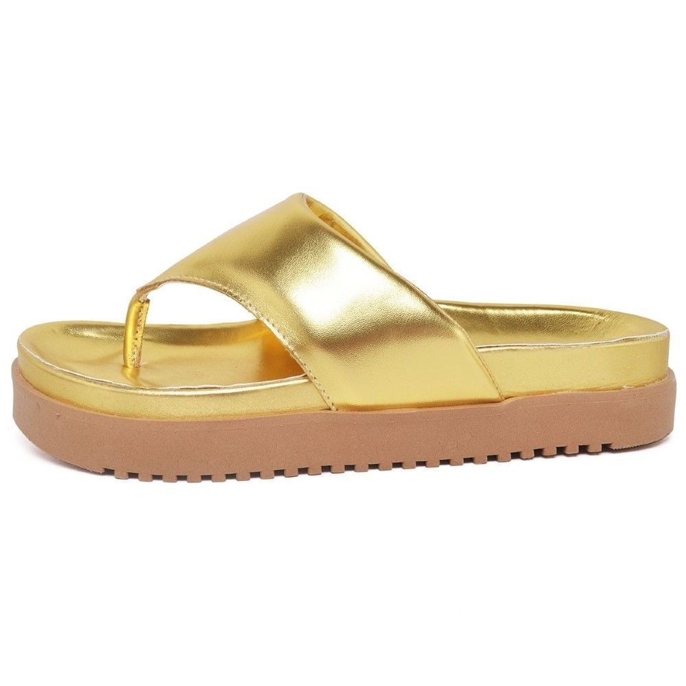 Sandália Feminina Papete DUBUY 2045FG Dourado 3