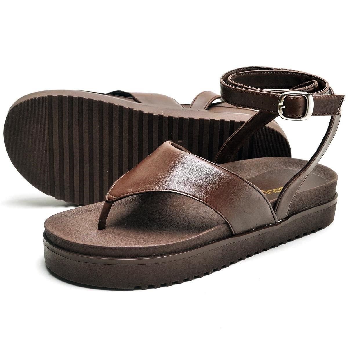 Sandália Feminina Papete DUBUY 2046FG Marrom 4