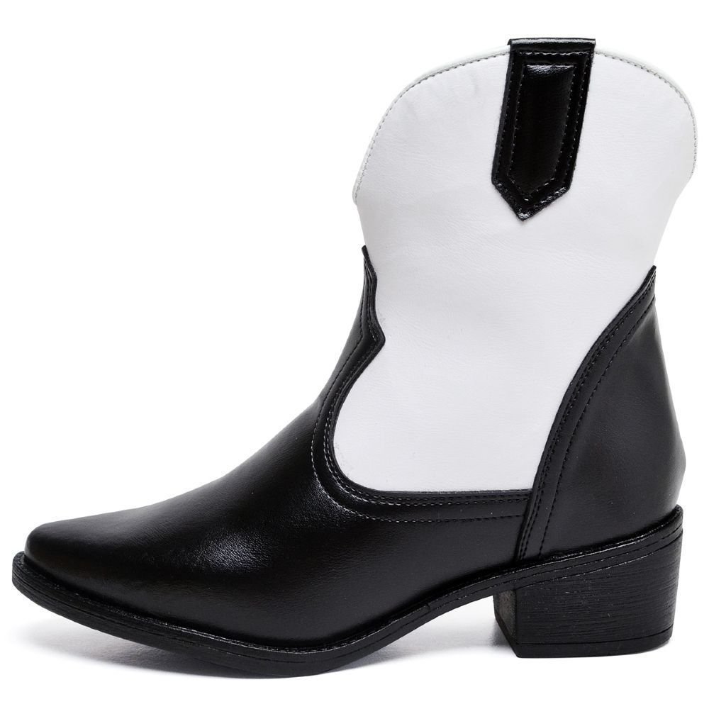 Bota Country Feminina DUBUY 1702FG Branco/Preto 3