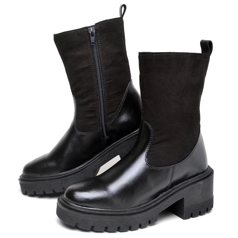 Bota Feminina de Salto Tratorado DUBUY 1200FG Preto 2