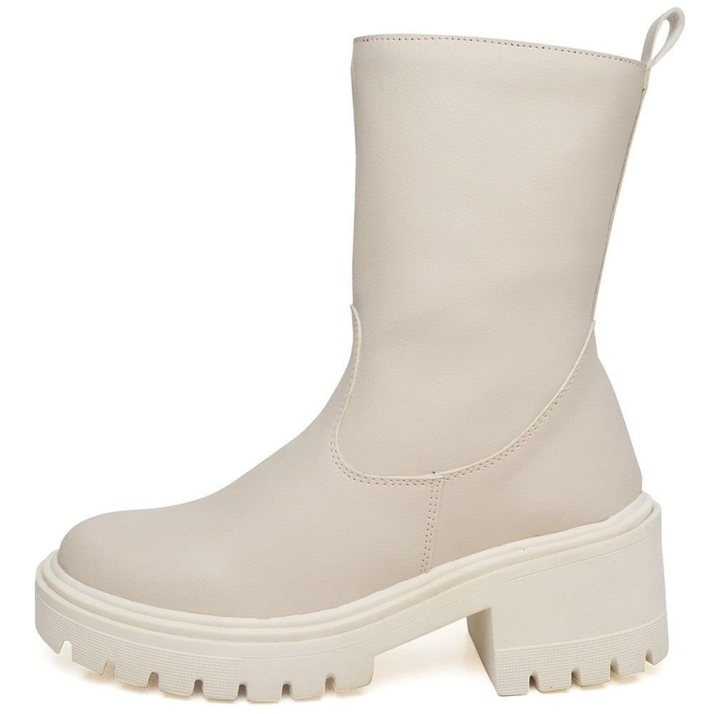 Bota Feminina de Salto Tratorado DUBUY 1200FG Bege 4