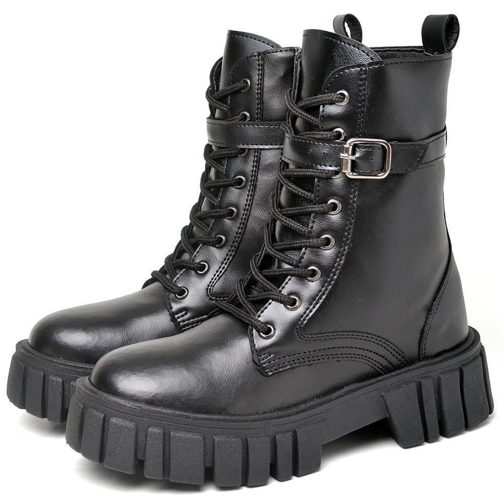 Bota Coturno Feminina Tratorada DUBUY 1201FG Preto 1