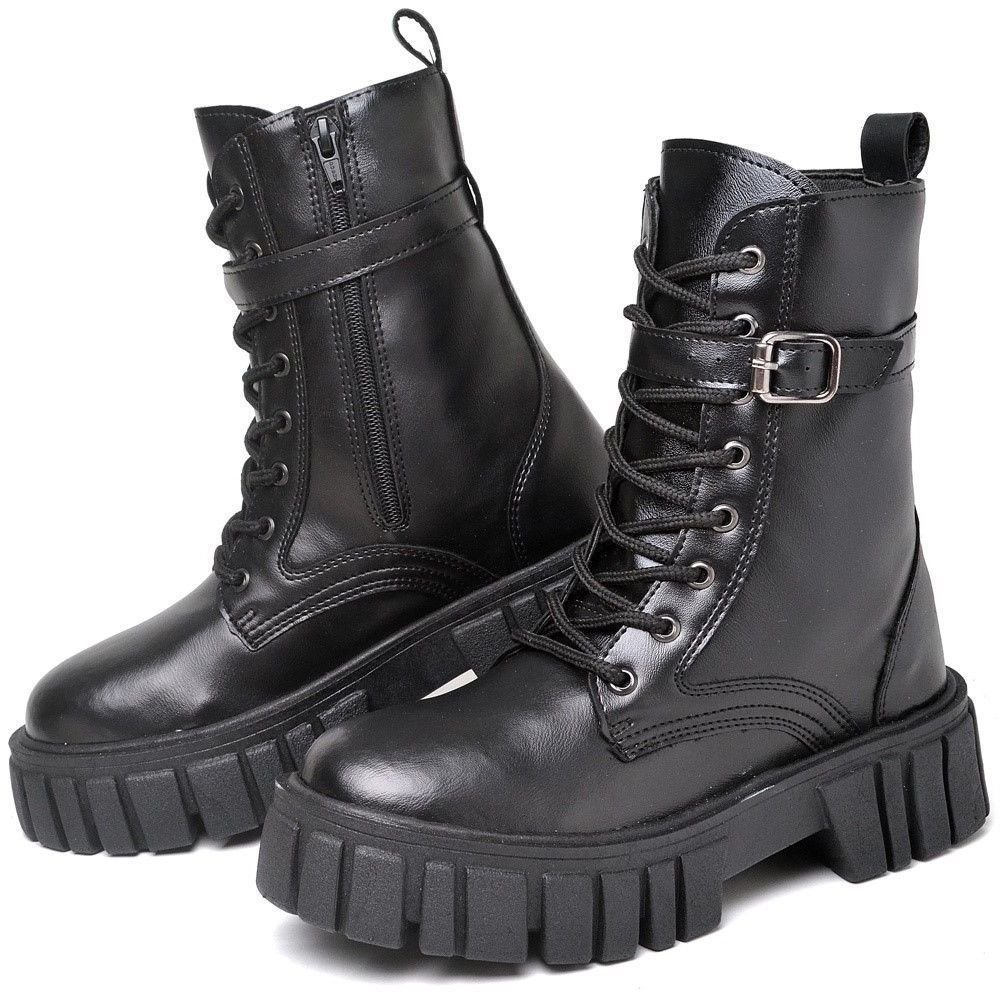 Bota Coturno Feminina Tratorada DUBUY 1201FG Preto 3