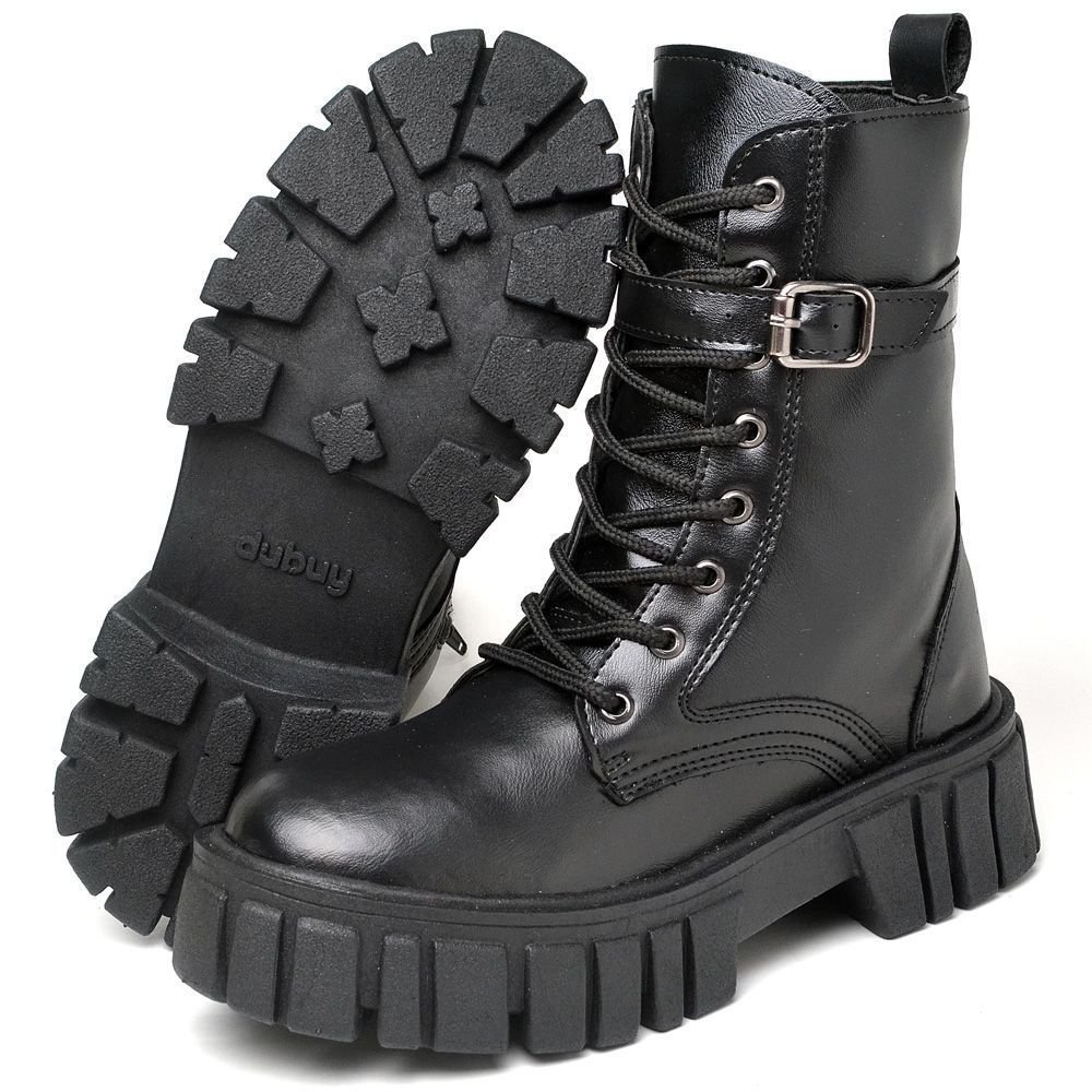 Bota Coturno Feminina Tratorada DUBUY 1201FG Preto 4