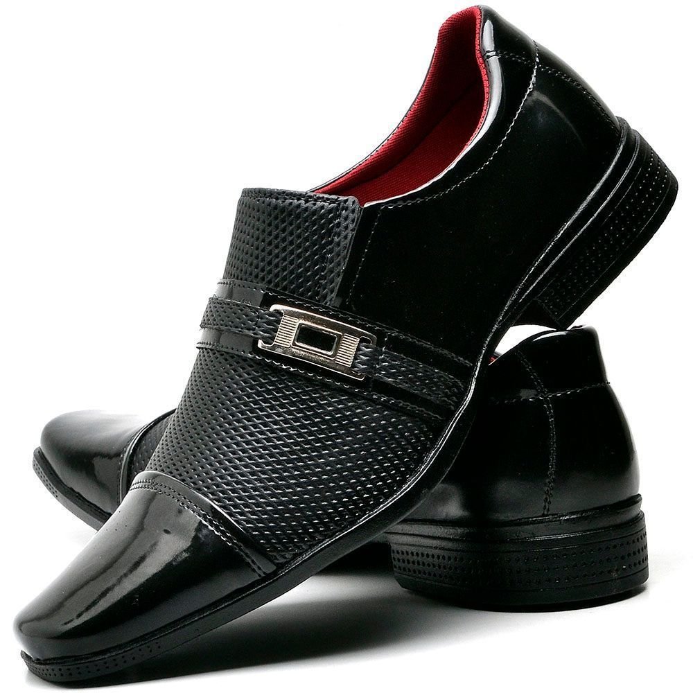 Sapato Social Masculino Com e Sem Verniz DUBUY 814FG Preto 2