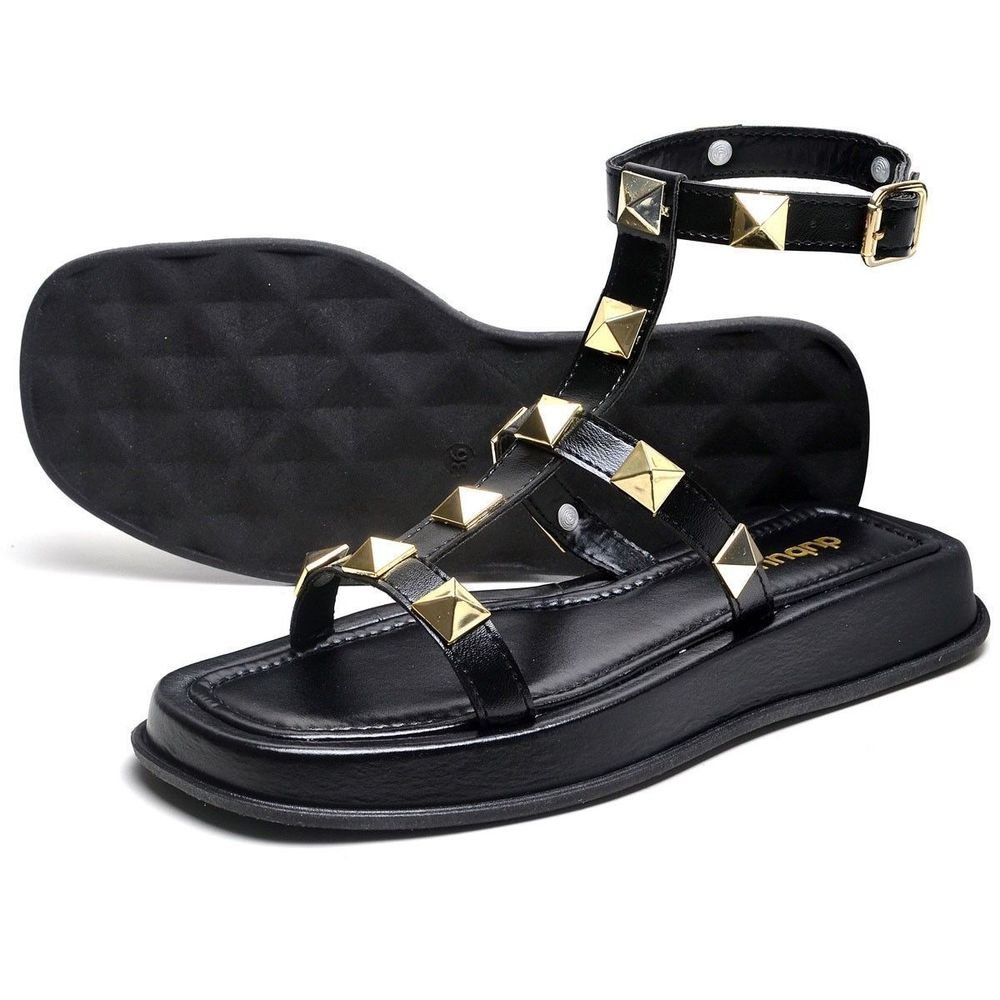 Sandália Plataforma Feminina DUBUY 2053FG Preto 4