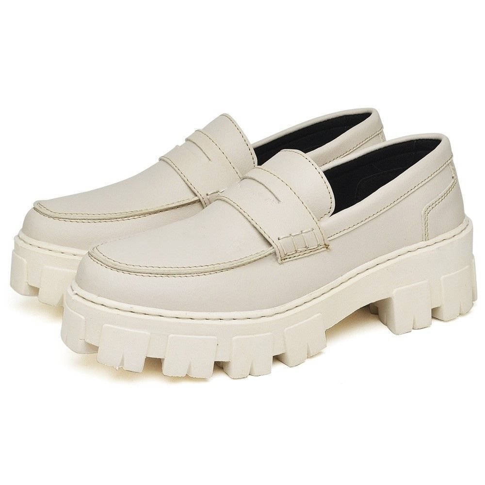 Sapato Mocassim Feminino DUBUY 1404FG Off White 1