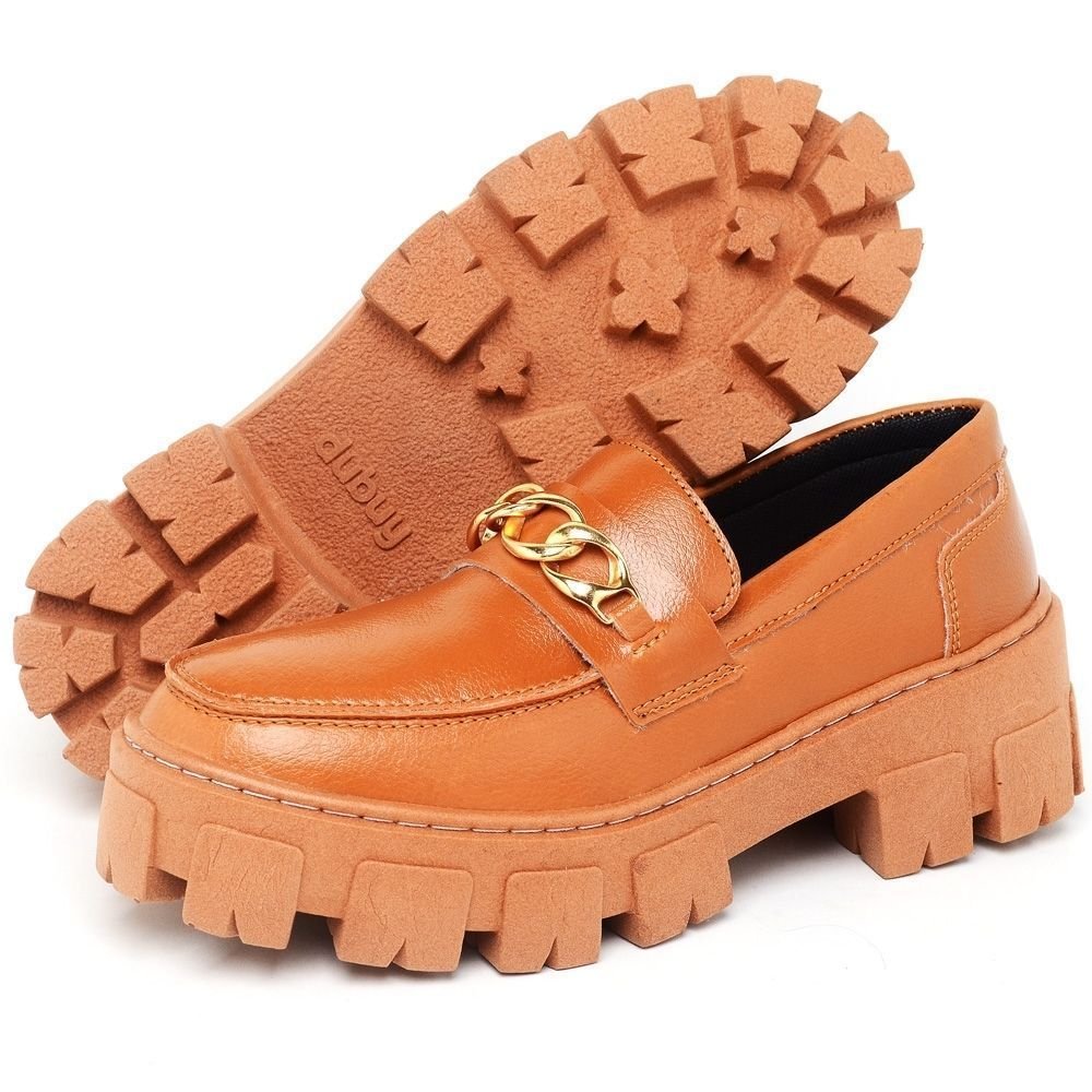 Sapato Feminino Mocassim Okford DUBUY 1413FG Marrom 4