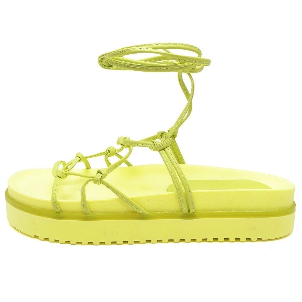 Sandália Rasteira Feminina Papete DUBUY 2041FG Amarelo 4