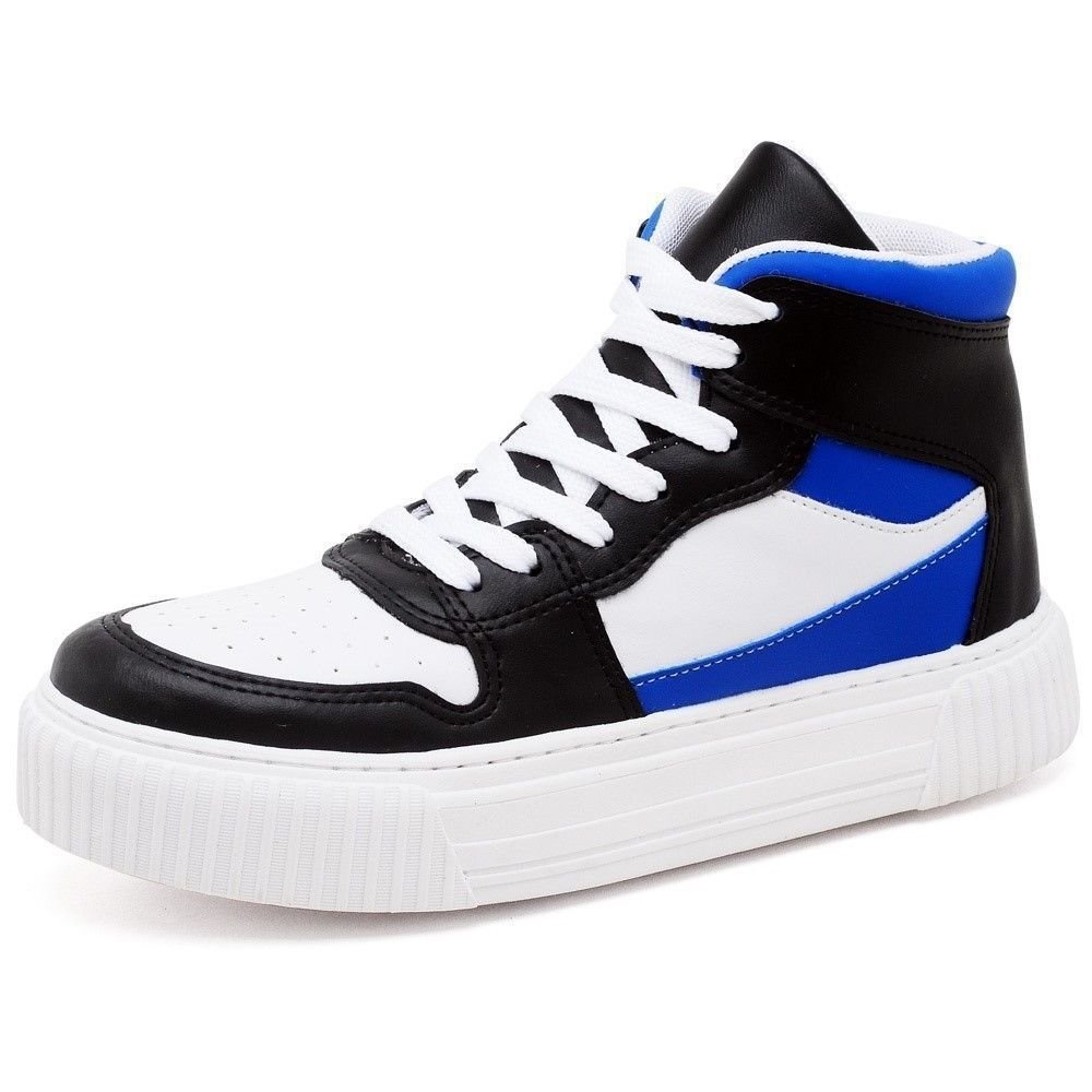 Tênis Feminino Sneacker Street DUBUY 030FG Preto/Branco/Azul 2