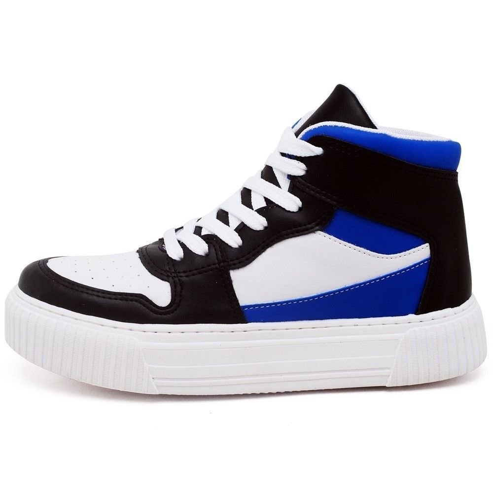 Tênis Feminino Sneacker Street DUBUY 030FG Preto/Branco/Azul 4