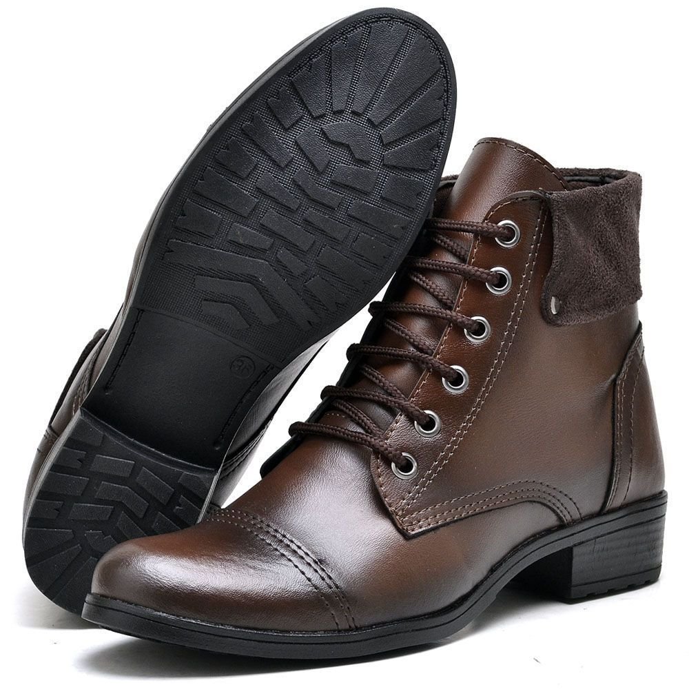 Bota Coturno Feminino Cano Curto DUBUY 601FG Marrom 4