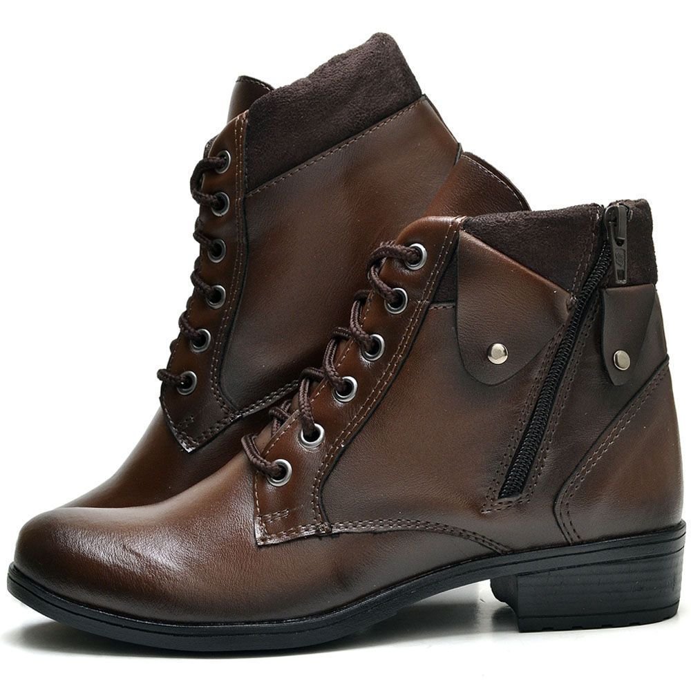 Bota Coturno Feminino Cano Curto DUBUY 603FG Marrom 3