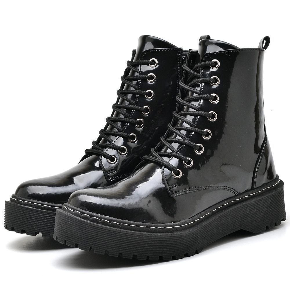 Bota Coturno Feminina Tratorada Verniz DUBUY 1105FG Preto 1