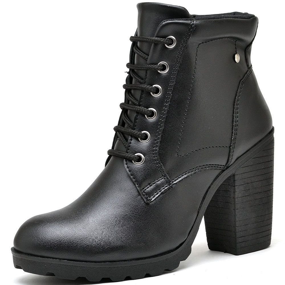 Bota Coturno Feminino Tratorada DUBUY 01FG Preto 2