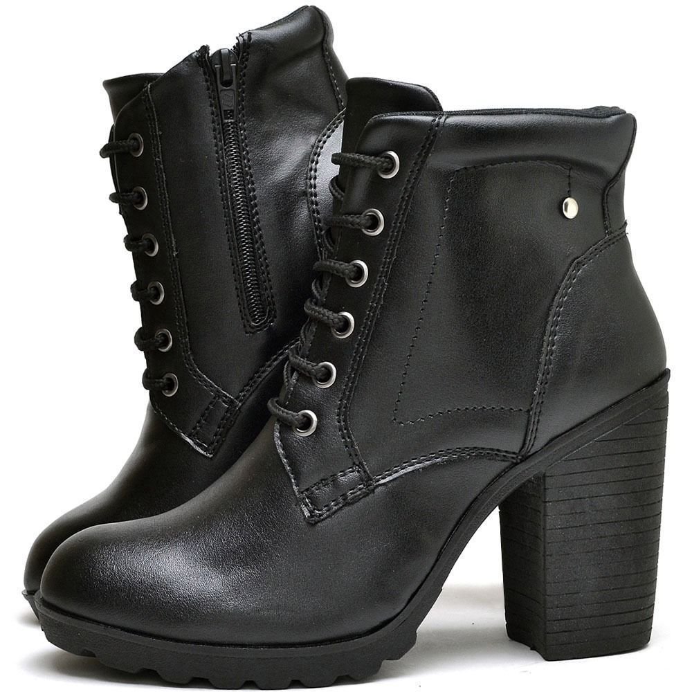 Bota Coturno Feminino Tratorada DUBUY 01FG Preto 3