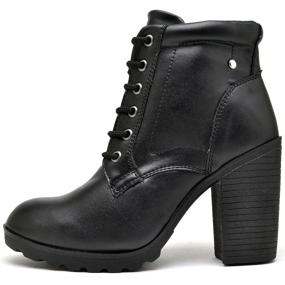 Bota Coturno Feminino Tratorada DUBUY 01FG Preto 4