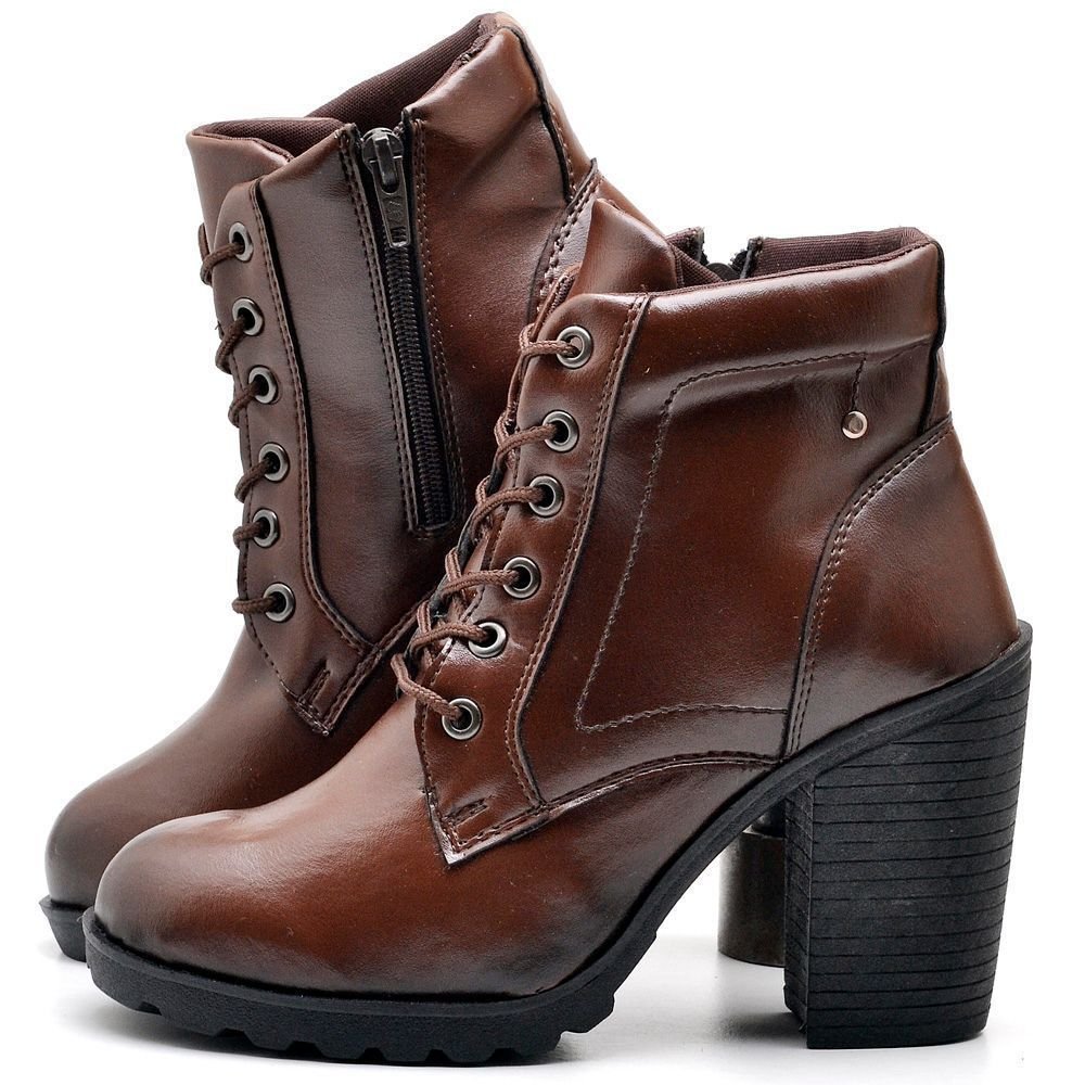 Bota Coturno Feminino Tratorada DUBUY 01FG Marrom 3