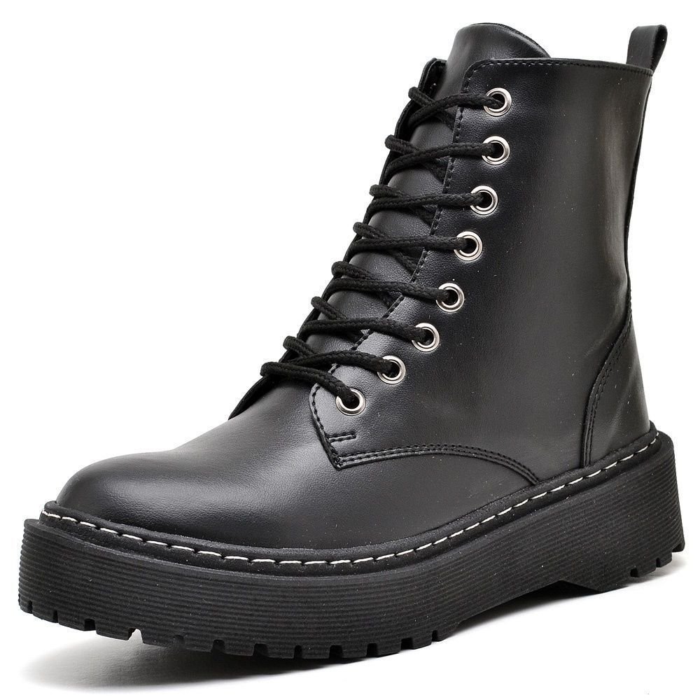 Bota Coturno Feminino Tratorada DUBUY 1105FG Preto 3