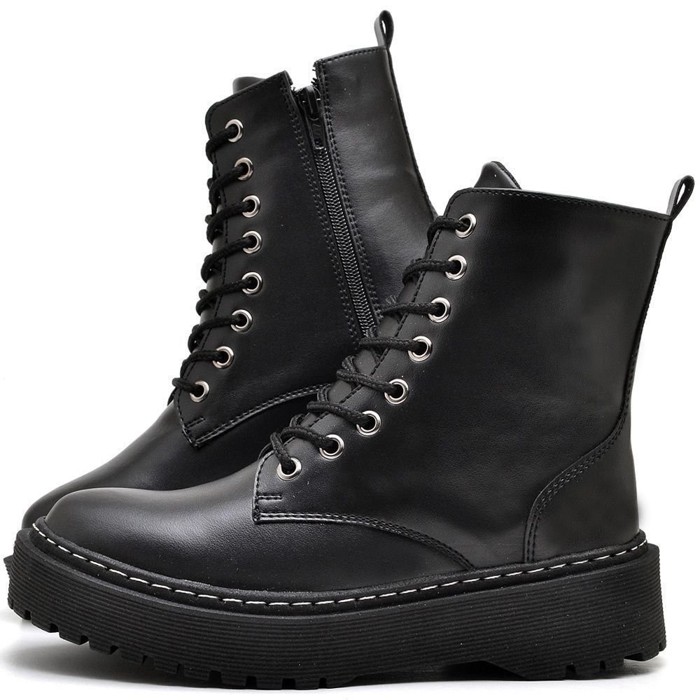 Bota Coturno Feminino Tratorada DUBUY 1105FG Preto 2