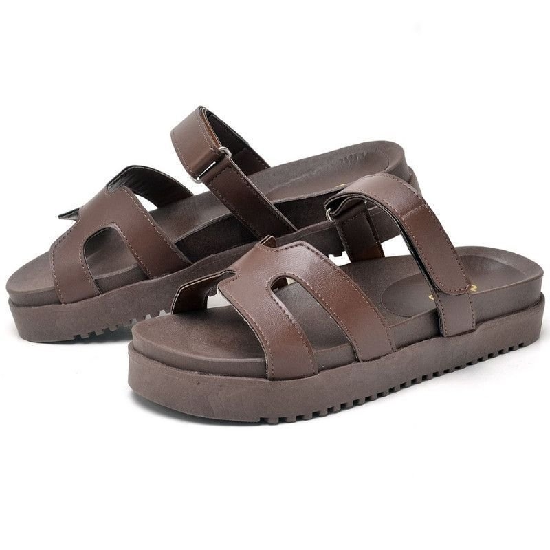 Sandália Papete Feminina DUBUY 2054FG Marrom 2